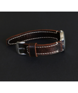 Dark Brown Watch Strap Leather 18-26mm, Handmade Wrist Watch Band Vintage look - $65.00