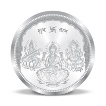 Mit BIS-Punze versehene Ganesh Lakshmi und Saraswati Silbermünze, 999 re... - £34.46 GBP