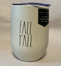 NEW Rae Dunn &quot;FALL Y&#39;ALL&quot; Insulated Travel Wine Tumbler LL Rounded Mug - £12.38 GBP