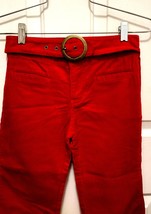 Girl&#39;s Red Corduroy Pants Vintage Cotler Pants Flare Pants - £23.95 GBP