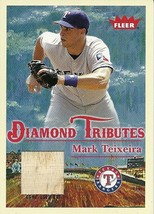 2005 Fleer Tradition Diamond Tribute Game Used Mark Teixeira DT MT Rangers - £3.98 GBP