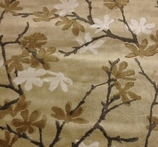 Donghia Tryst Rogue Taupe Floral Vine Linen Velvet Upholstery Fabric 1 Yard 51&quot;W - £58.76 GBP