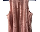 IZ Byer Lace Top Womens Size M Pink  Sleeveless Lined Dressy - £17.01 GBP