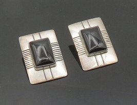 James Toadlena Navajo 925 Silver - Vintage Black Onyx Drop Earrings - EG10160 - £92.70 GBP