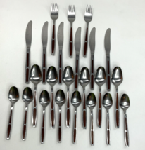 Vintage MCM Playhouse Scandi Pattern Flatware 23 Piece Lot Stainless Ste... - $123.95
