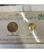 1964 JERSEY 2-Coin Proof Set 1/12 &amp; 1/4 Shilling, QEII, Vintage Bebee&#39;s ... - £65.17 GBP