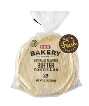 HEB Bakery Butter Flour Tortillas (3 pack) 20 count each bag. - £36.16 GBP