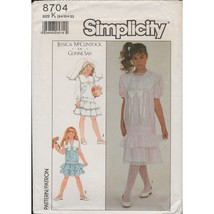 Simplicity 8704 Girls Gunne Sax Middy Collar Communion Party Dress Pattern Uncut - £11.24 GBP