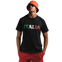 Italian Flag Text Streetwear Crew Neck Short Sleeve T-Shirts Graphic Tees, S-4XL - £11.72 GBP