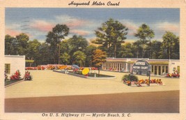 Myrtle Beach South Carolina~Harry H Haywood Motor Court Postcard 1952 - £4.35 GBP