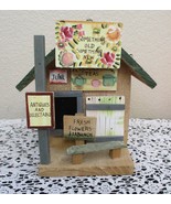 Antiques &amp; Collectables Something New Something Old Wooden Birdhouse 8&quot; ... - £19.97 GBP