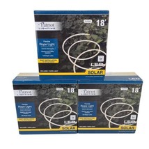Lot 3 Patriot Holiday Time 18 FT Clear Crystallized Rope Christmas Lights Solar - £11.99 GBP