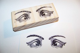 Crossed Eyes New Mounted Rubber Art Stamp - £6.29 GBP