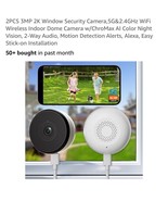 3MP Window Cameras for Home Security-2 Pack, 5GHz &amp; 2.4GHz WiFi . - $817.98 MXN