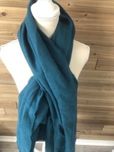 SOLE SOCIETY Nordstrom Teal Oversized Blanket Fringe Scarf - Ret $40 - $23.33