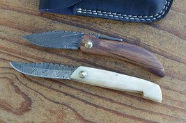 2 damascus 100% handmade beautiful tanto knife From The Eagle Collection M1639 - £58.38 GBP