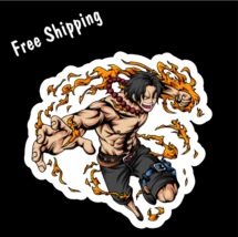 Anime One Piece Pirate Portgas D. Ace Fire Sticker Decal Truck Car Wall Phone - $3.99+