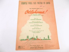 Vintage Sheet Music Score 1945 People Will Say We&#39;re In Love From Oklahoma! - £6.98 GBP