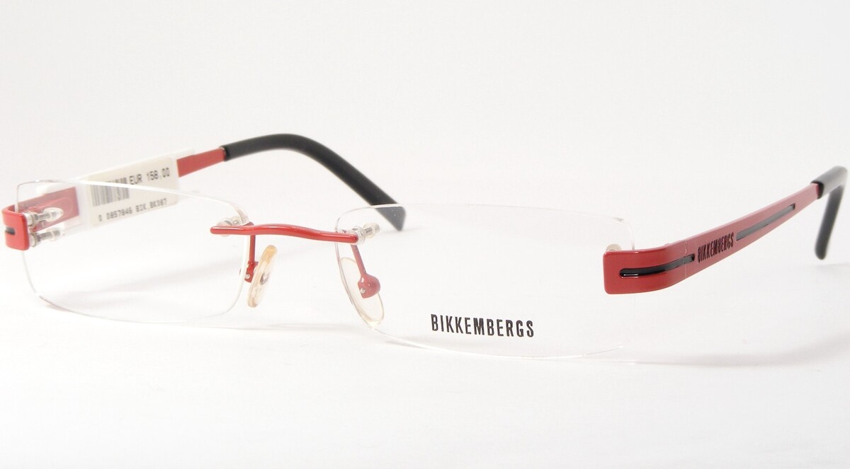 Gafas Bikkembergs BK08704 Rojas / Negras Únicas Raras BK087 52-17-135mm - $135.88