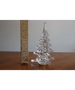 Vintage Crystal Art Clear Glass Christmas Tree Sculpture Figurine 6.25&quot; - $445.81 MXN