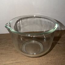 Vintage Glasbake Sunbeam 3 Qt Clear Glass Mixing Bowl Lightly Scratched ... - $17.82