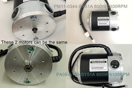 Motor excl. a brake 600W 5100rpm PM11-0344-SY51A Freerider Mobility Scooter image 10