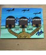 HENRY HILL GOODFELLA ORIGINAL 11 X 15  LUFTHANSA HEIST PAINTING, MOB ART - $5,011.61 MXN