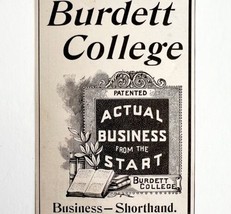 Burdett Business College 1897 Advertisement Victorian Boston Mass School... - $19.99