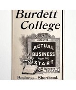 Burdett Business College 1897 Advertisement Victorian Boston Mass School... - $19.99