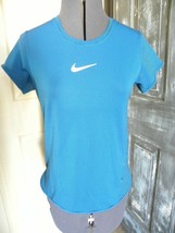 Women&#39;s Nike Running Aeroreact Blue Short Sleeve Top Size M - £14.02 GBP