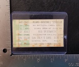 Reo Speedwagon - Vintage Jul. 5, 1981 Miami, Florida Concert Ticket Stub - £9.42 GBP