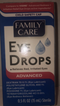 Family Care Eye Drops Advanced Sterile 15ml-New-SHIPS N 24 HOURS - $9.78
