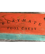 Wood toolbox &amp; tools ..kids set vintage 50+ years old  - $34.95