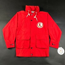 Vintage 90s St Louis Cardinals Youth Size 7 Red Jacket Coat Hooded Lined NWT - £33.80 GBP
