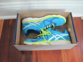 BNIB ASICS Women&#39;s GEL-Sustain TR Athletic Shoes, Electric Blue/White/Lime - $55.00