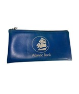 Atlantic Bank Vinyl Zippered Bag 5.5&quot; x 10&quot; Logo Advertising - $19.98