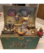 Vintage ENESCO 1986 Music Box &quot;TOY SYMPHONY&quot; Treasure Chest of Toys Wind Up - £46.44 GBP