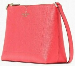 Kate Spade Harlow Crossbody Coral Red Pebbled Leather WKR00058 NWT $279 MSRP - £69.81 GBP