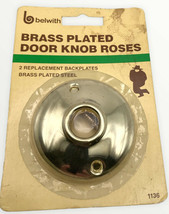 NOS Belwith #1136 2 PCS 2-1/2 Brass Plated Steel Door Knob Replacement R... - $10.62