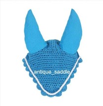 ANTIQUESADDLE Horse Fly veil Crochet breathable Cotton Ear Net Bonnet/Hood Veil - £12.55 GBP