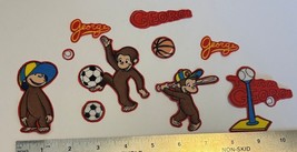 10 Team George (Curious George) Fabric Applique Iron On Kids Quilting Crafting - £4.71 GBP