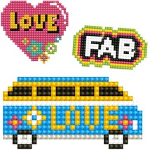 DIY Diamond Dotz Love Fab Hippy Heart Dotzies Sticker Facet Art Bead Craft Kit - £14.34 GBP