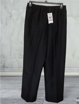 Alfred Dunner Pants Womens Size 18 Black Proportioned Medium New With Flaw - £12.87 GBP