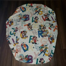 Disney Vintage Dundee Mickey Mouse ABC Fitted Crib Sheet Toddler Bed USA - $24.74