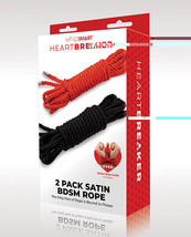 Whipsmart Heartbreaker Satin Bdsm Rope - Black/red Set Of 2 - $26.39