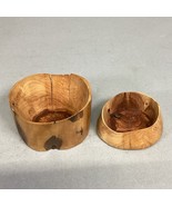 Set Of 2 Hand Carved Wooden Trinket Dishes/Catchall - $282.06 MXN