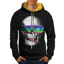 Wellcoda Hippie Candy Cool Mens Contrast Hoodie, Crazy Casual Jumper - £31.46 GBP