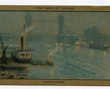 The Thames at Twilight Tower Bridge Pastel Postcard London England  - $9.90