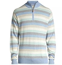 Peter Millar Crown 1/4 Zip Wool Linen Crown Cool Sweater Striped Men’s 2XL  - £64.46 GBP