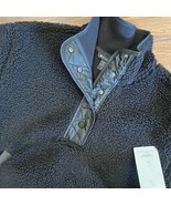 Athleta $149 NWT Cozy Sherpa Snap Sweatshirt Black Small - $89.09 CAD